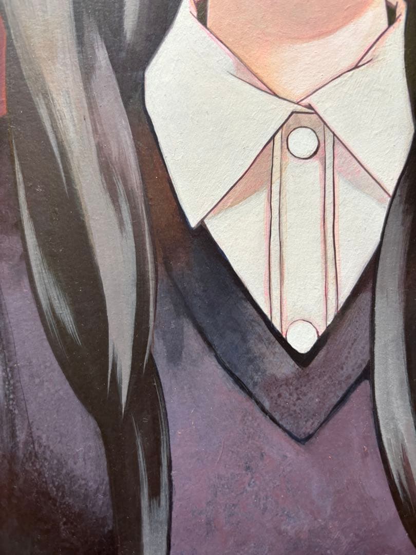 大槻香奈　「月の器」　アクリル・ガッシュの少女のポートレート