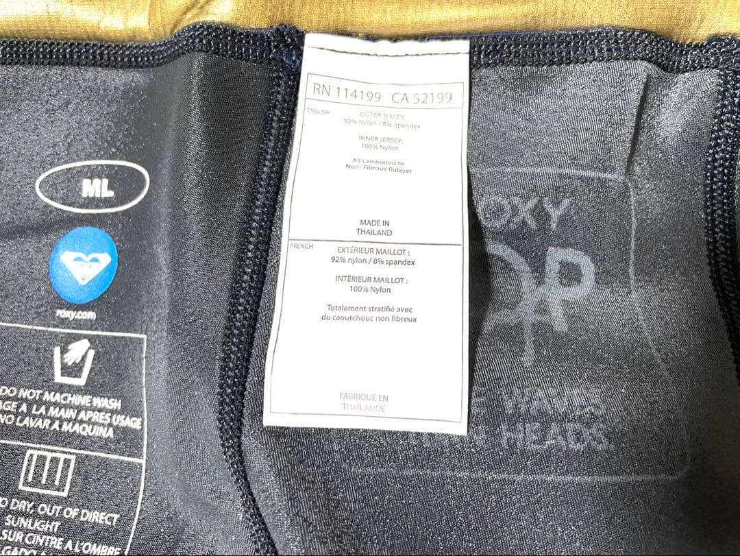 今月末まで　ROXY ネイビー ゴールド レギンス　M/L