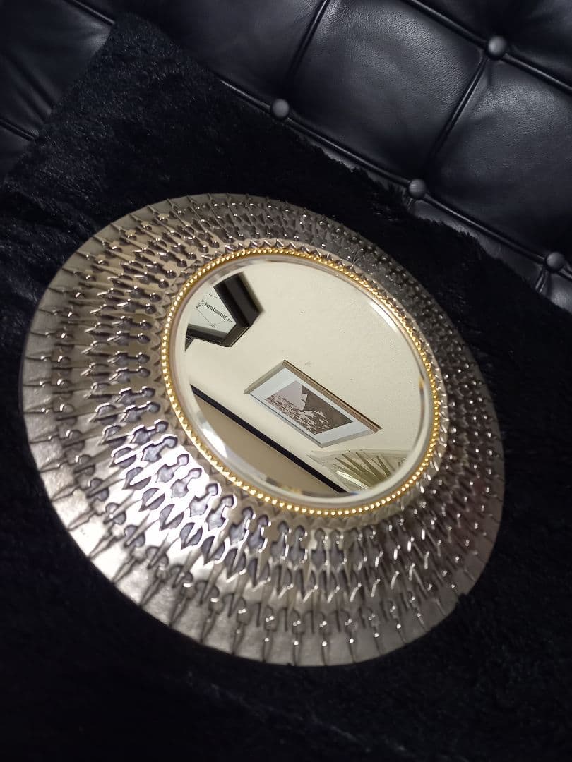 1960's　サンバースト　POLA 　ポーラ　メタル　ミラー　ノベルティ