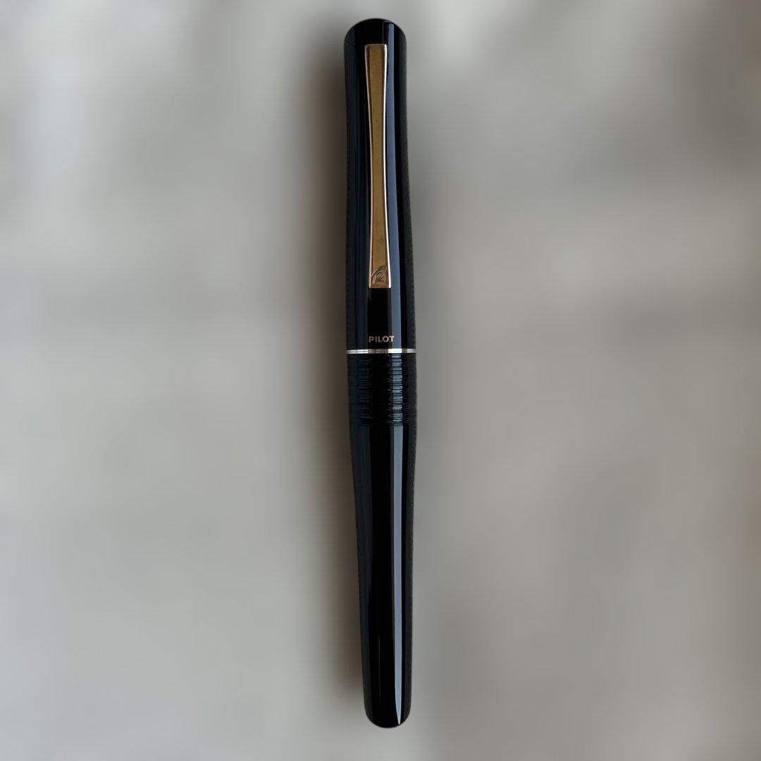 パイロット万年筆　2000年代　14金 細字　バンブー　ブラック