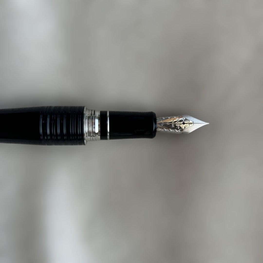 パイロット万年筆　2000年代　14金 細字　バンブー　ブラック