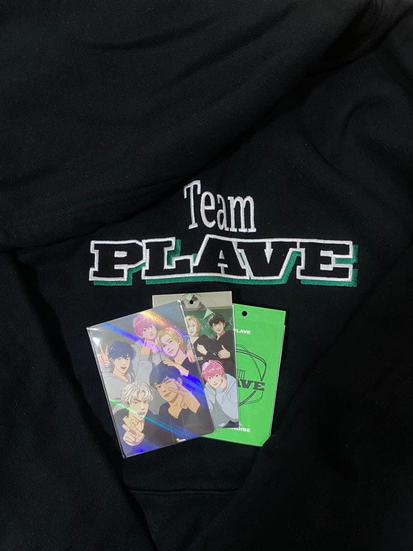 【特典トレカ付き】 TEAM PLAVE HOODIE BLACK L