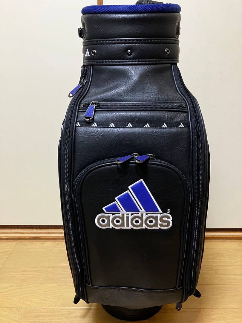 adidas キャディバッグ 黒/青