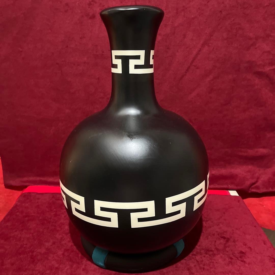 ■黒い合成樹脂製●ウドゥドラム？■ギリシャ模様？の打楽器