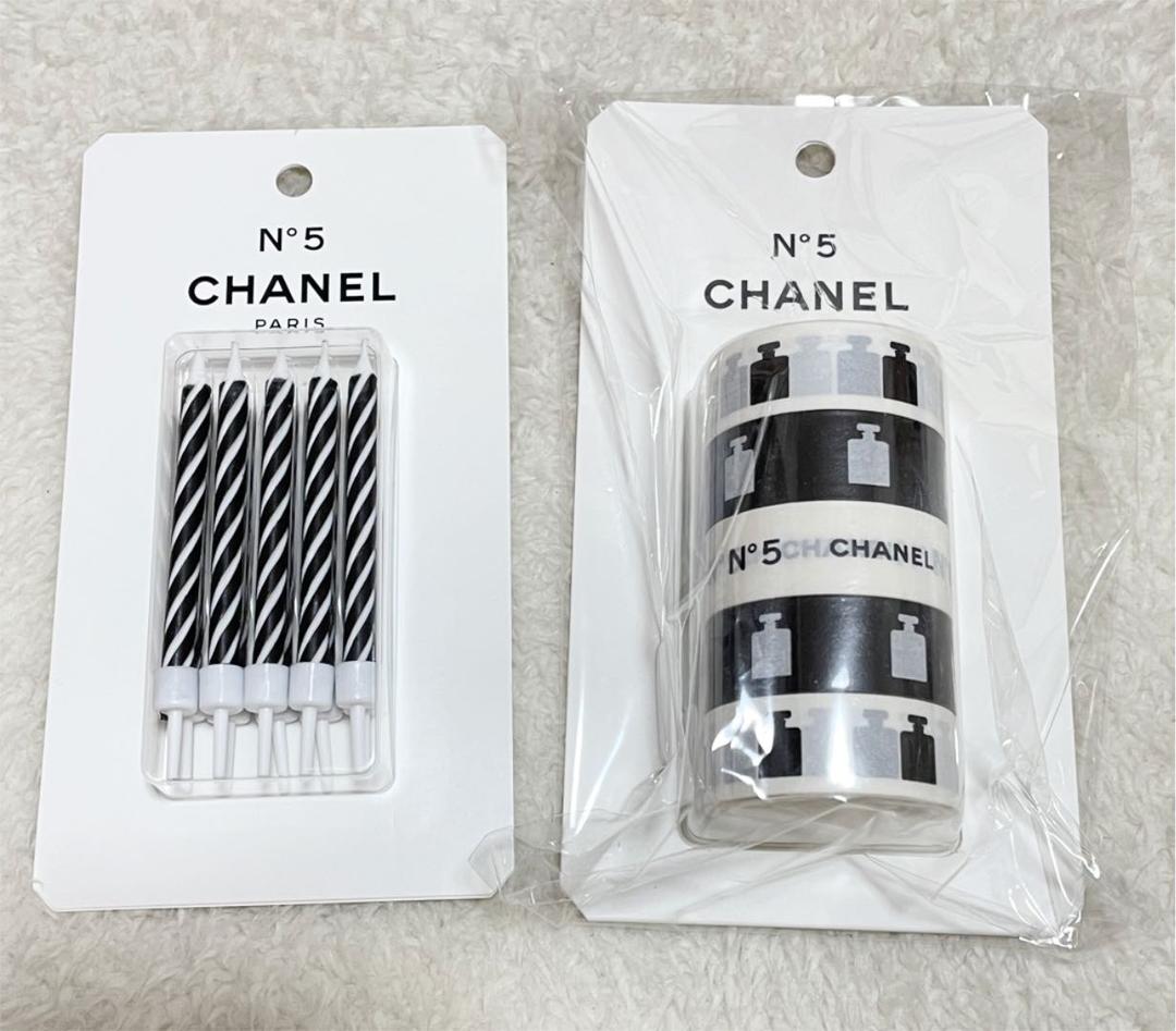 キャンドル付き　シャネル N°5 デコレーション テープ