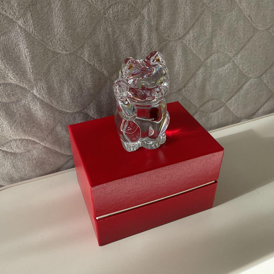 バカラ　まねき猫 レッドオクトゴン