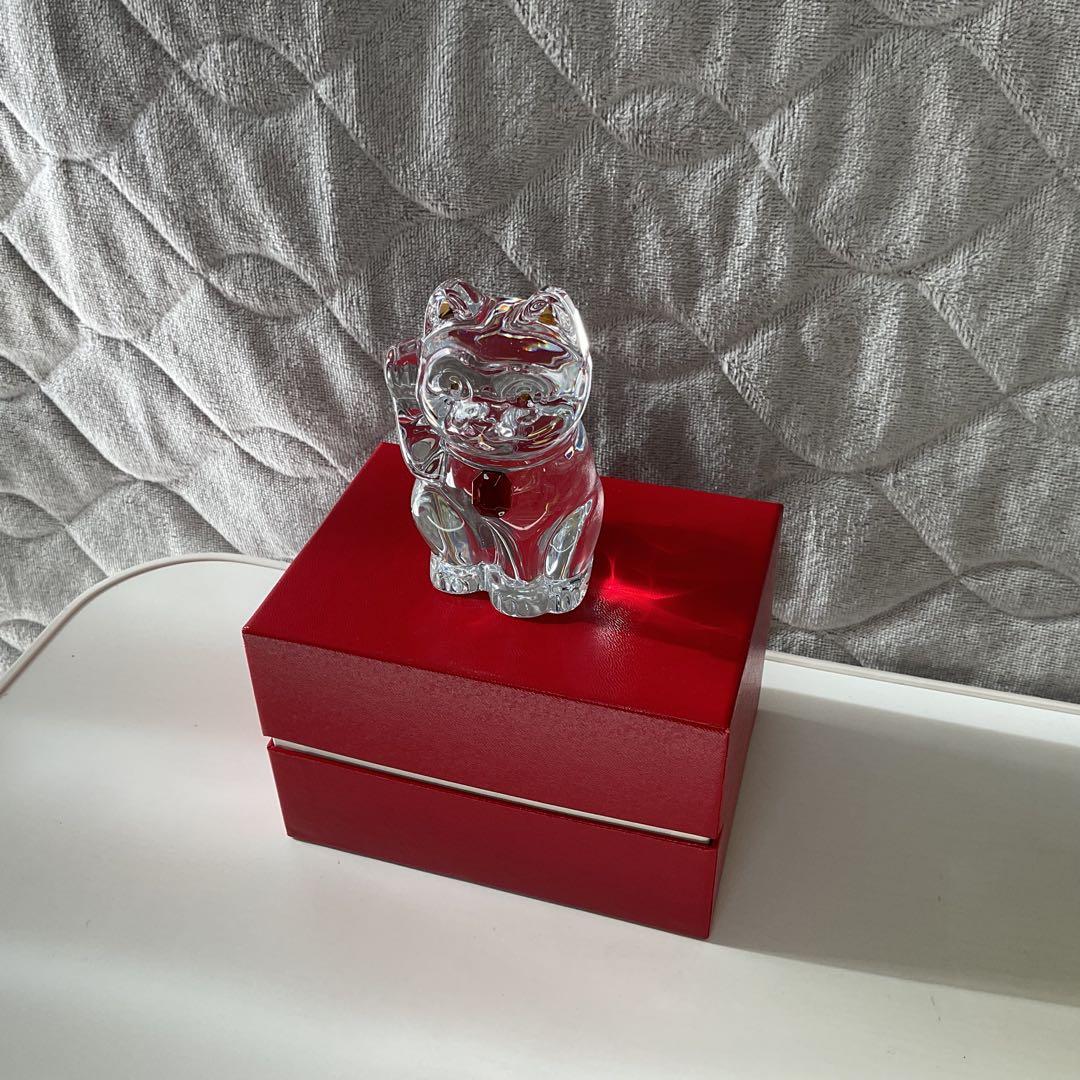 バカラ　まねき猫 レッドオクトゴン