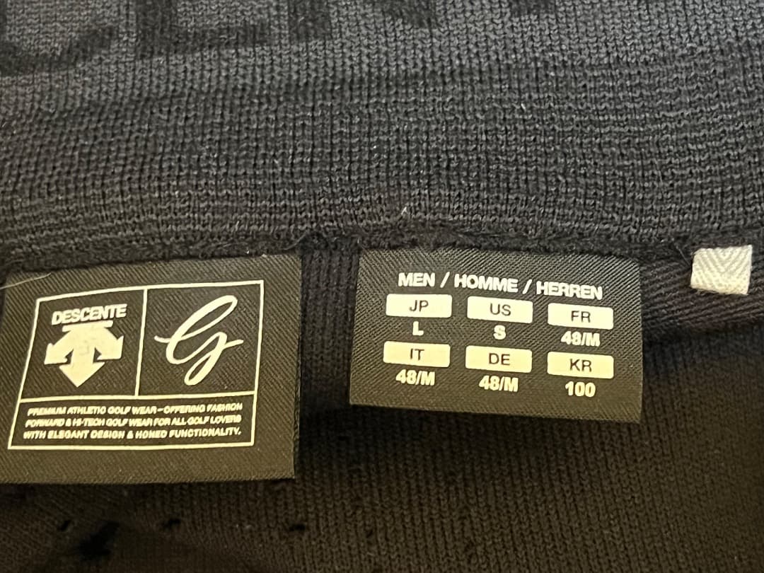 DESCENTE GOLF フルジップ　ニット　セーター