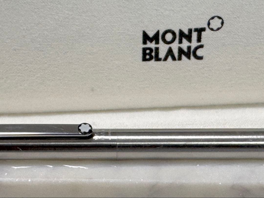 【新品同様】MONT BLANC 1990S シルバーボールペン　スリムライン