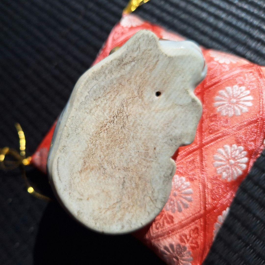 最上手！海を渡り、米国で百年以上眠り続けた猫！明治後期眠り猫招き猫 古伊万里九谷