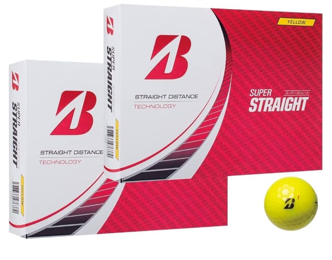 新品 ブリヂストン スーパーストレート ゴルフボール イエロー 2ダース
