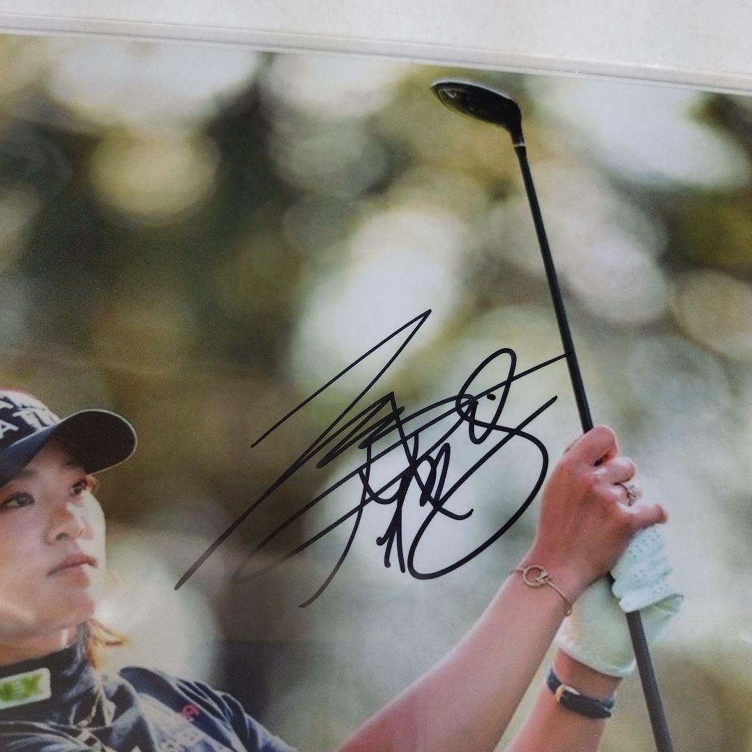 女子プロゴルフ　原英莉花　直筆サイン入りフォト　証明書付き