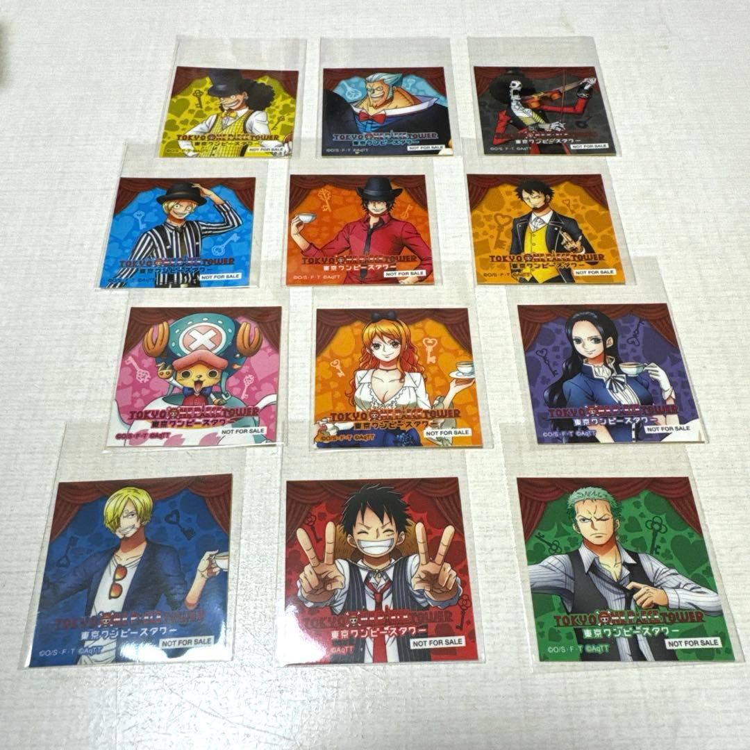 ワンピースタワー4周年ステッカー全12種コンプリート麦わらの一味&ローエースサボ