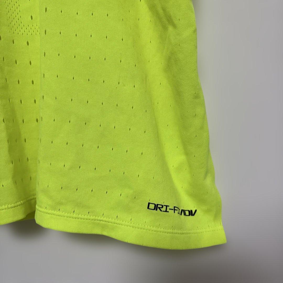 Nike DRI-FITランニングタンクトップ 蛍光フラッシュイエロー S