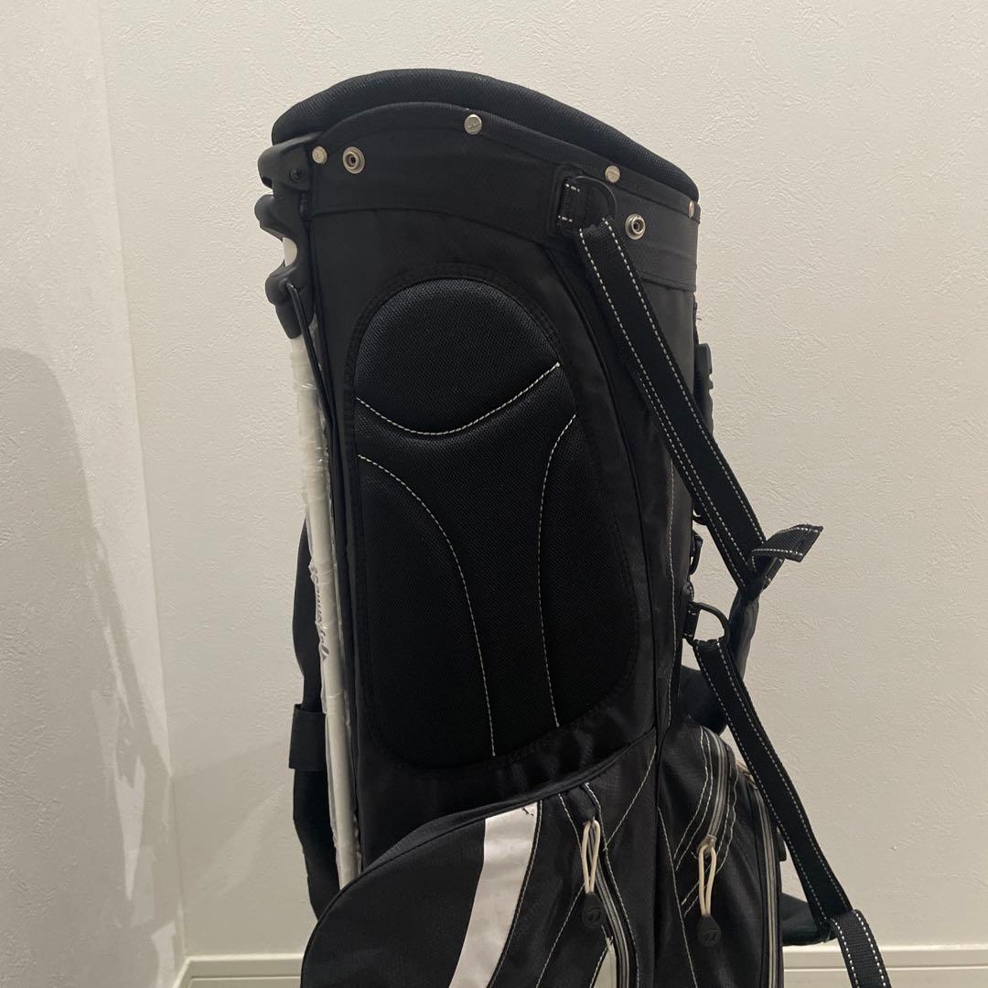 テーラーメイド キャディバッグ スタンド式 軽量 6分割 ゴルフ ブラック