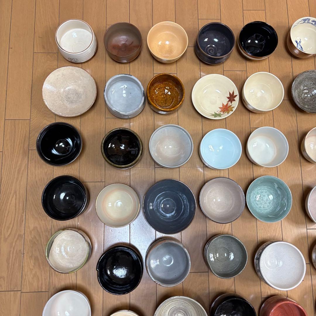 茶碗 抹茶碗 64点 茶道具 箱無し 染付 色絵 いろいろ まとめて