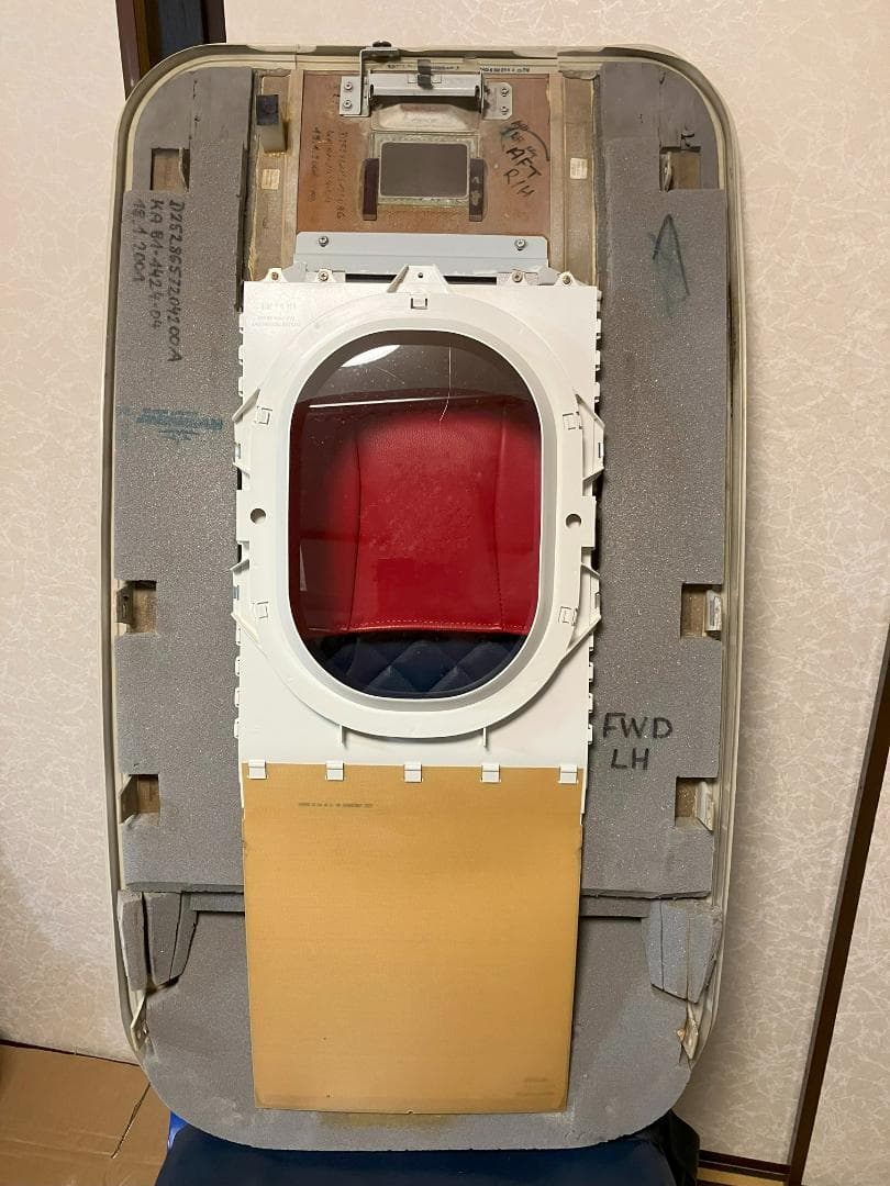 エアバスA320 AIRBUS 機内 客室 内装 壁 非常口 ウィンドウガラス