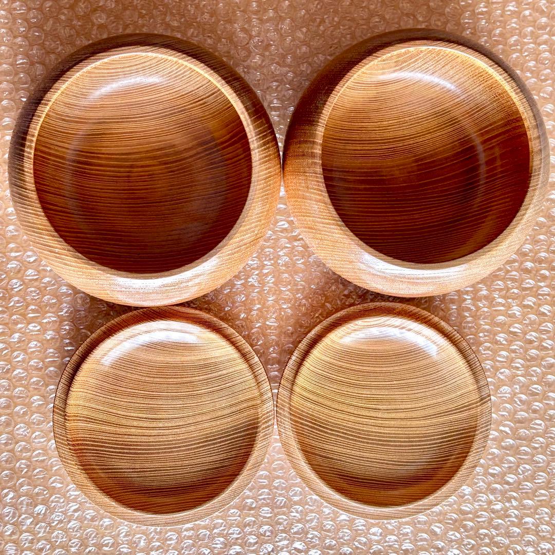 【美品】囲碁① 天然木 特大碁笥＋碁石(蛤・那智黒)35号・月 セット