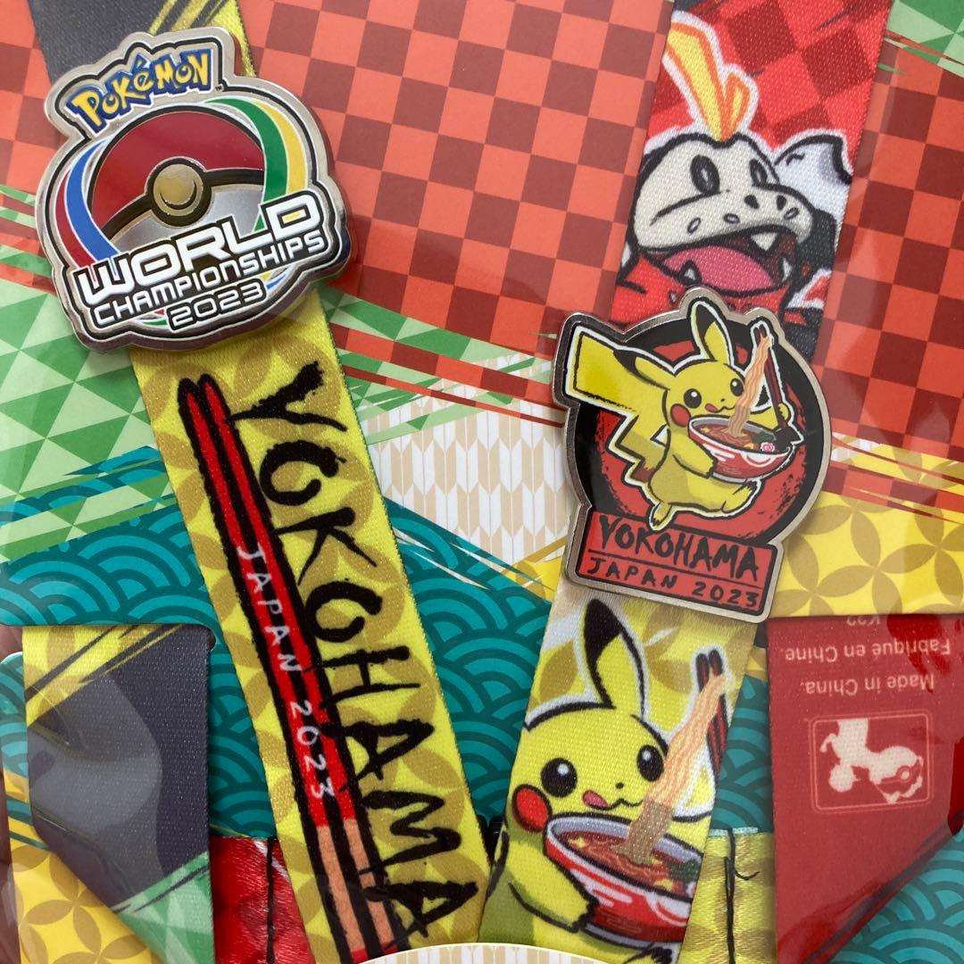 ピンズ＆ネックストラップ　wcs 2023 ワールドストア限定品　ピカチュウ