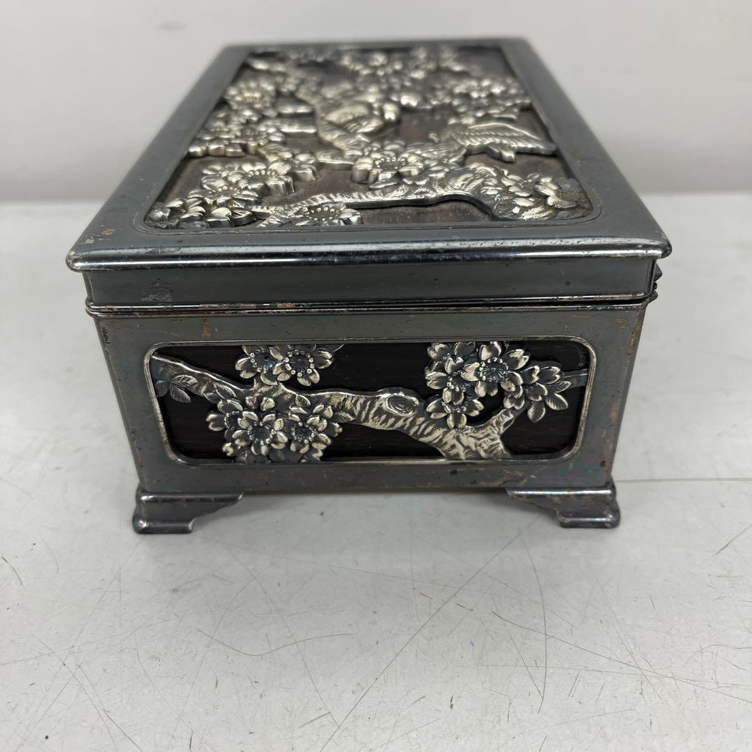 古い　タバコ　煙草　煙草入れ　喫煙具　昭和初期　ジュエリー　BOX 鳥図