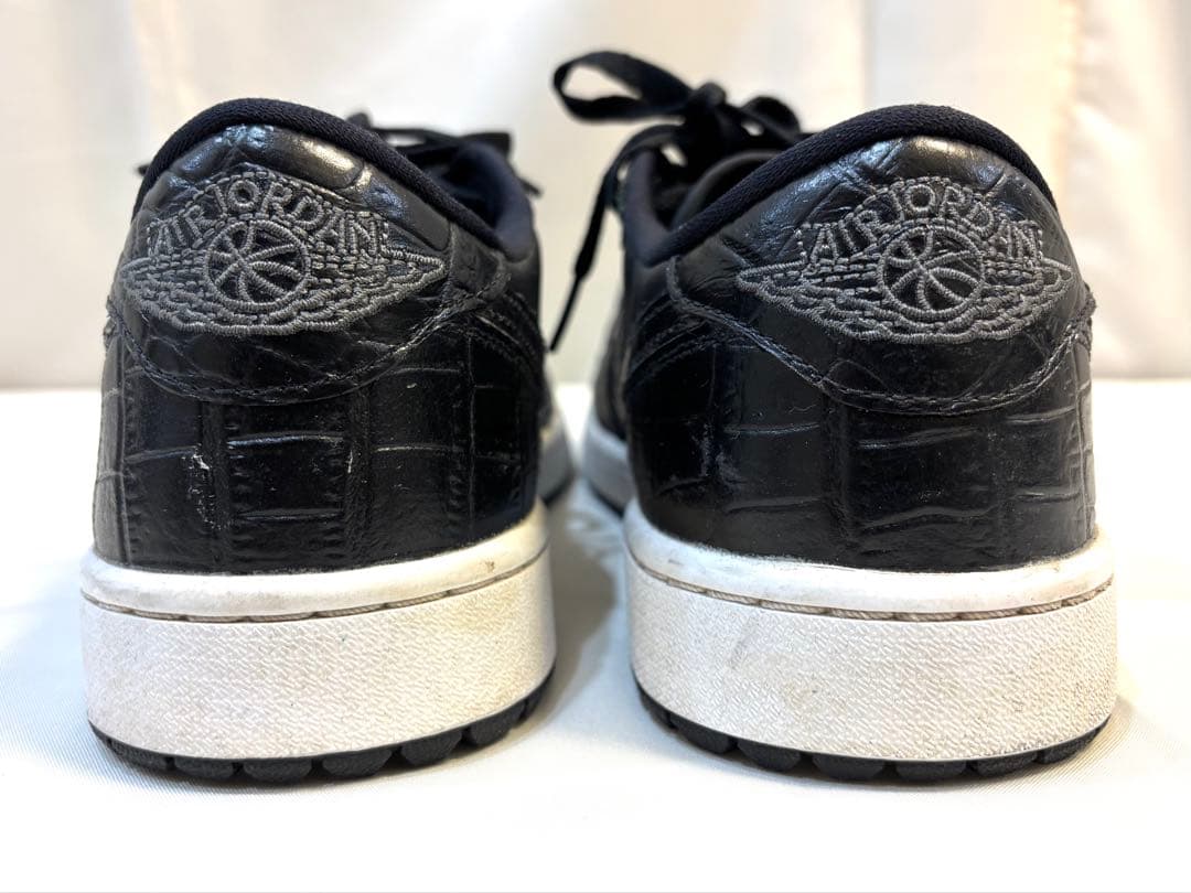 未使用Air Jordan 1 Low Golf Black Crocodile