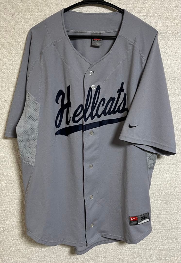 NIKE TEAM HELLCATS ベースボール シャツ グレー XL