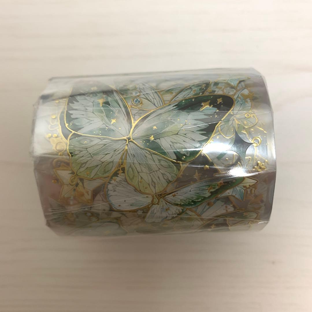 M1234.BelongtoYou工作室 蝴蝶纷飞-绿 マステ 立体烫金PET