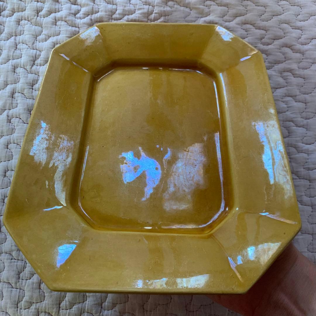 珉平焼　無地　額皿　柄なし