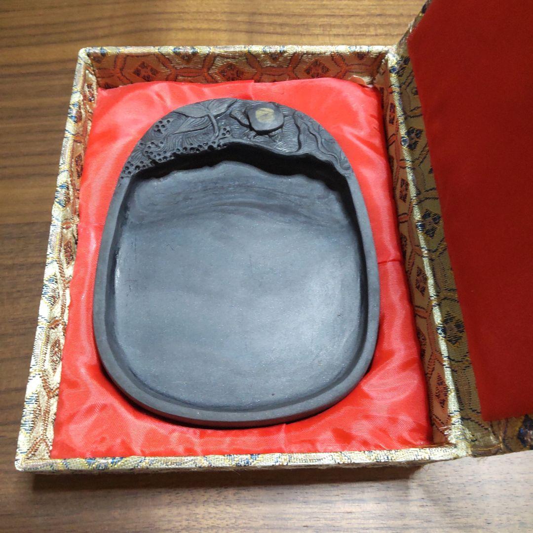 希少品 美品 端渓 硯箱 専用化粧箱付き 石眼あり。