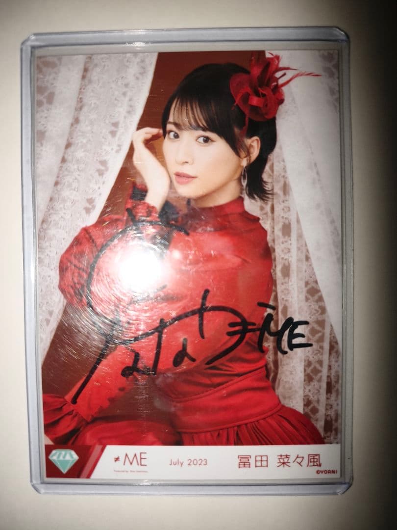 ≠ME ノイミー　冨田菜々風　生写真　ピオニーズ　直筆　中