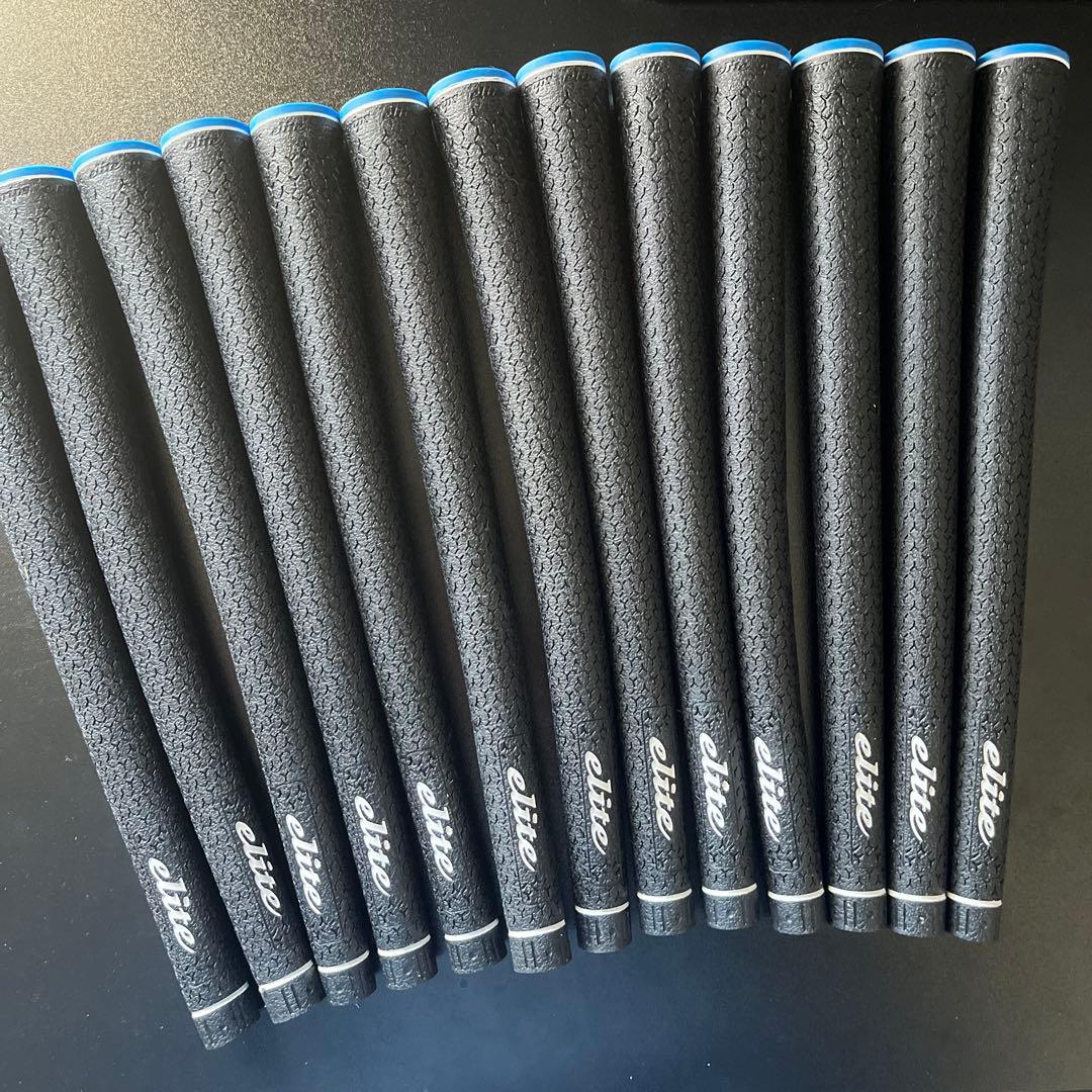 elite ゴルフグリップ 13本セット 黒/青