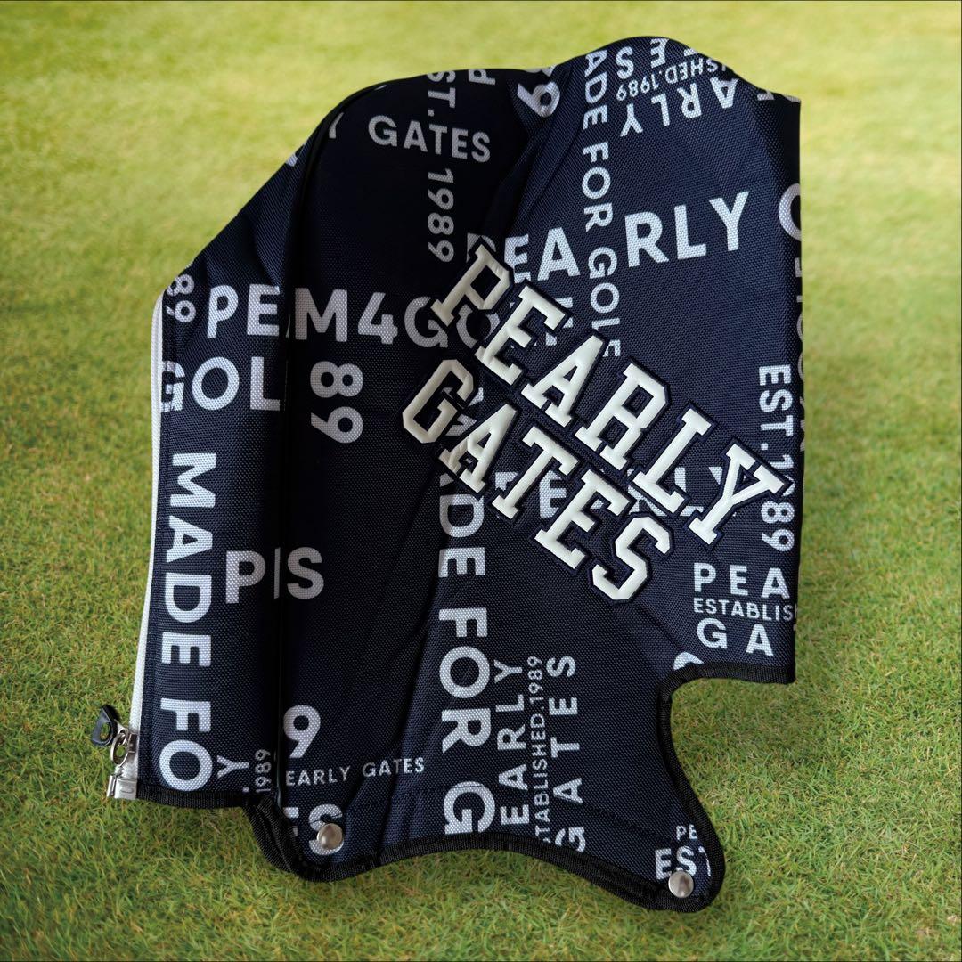 パーリーゲイツ　キャディ バッグ　ショルダー式　スタンド式　軽量　総柄　紺