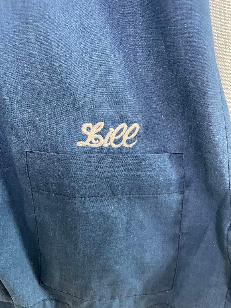 レア！70s USA製　Hilton ボウリングシャツ サイズ40 ネイビー