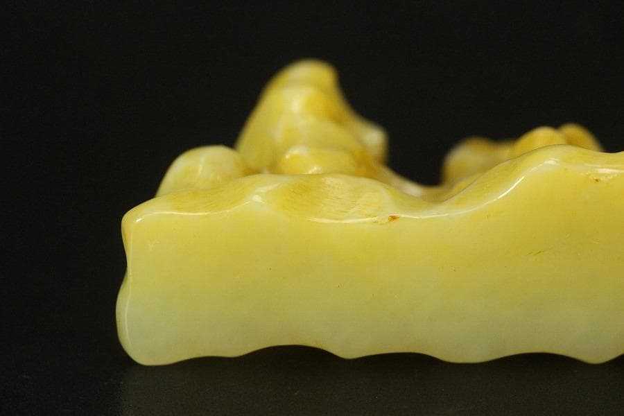 中国美術 白玉石 刻 太湖石 筆架 文房四宝(HA427)