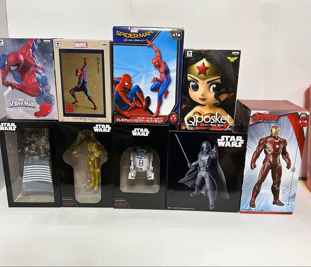 人気アメコミ プライズフィギュア まとめ売り スパイダーマンを含む 計9体