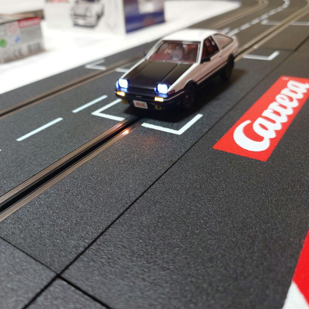 カレラデジタル①頭文字DスロットカーAE86②レーンチェンジオーバルコースセット