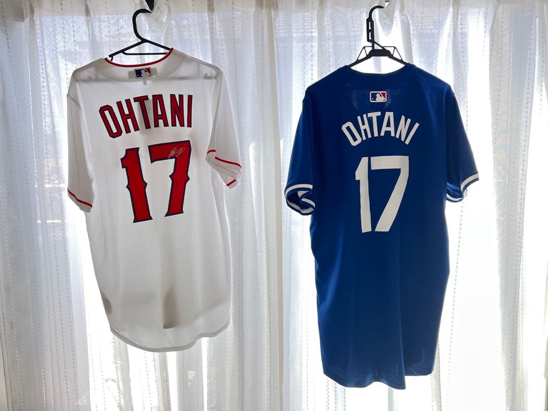 大谷翔平 ドジャース ＆ エンゼルス 3点セット 刺繍サイン入りなど