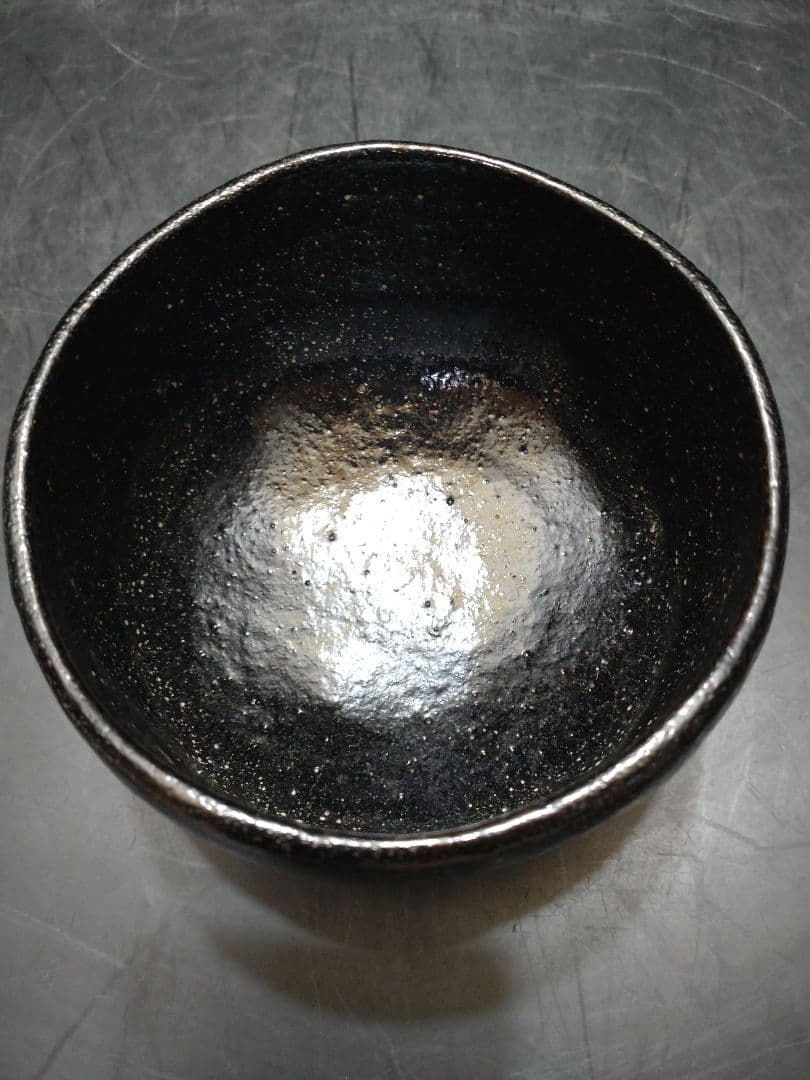 園部玄哉造　黒　茶碗　共箱