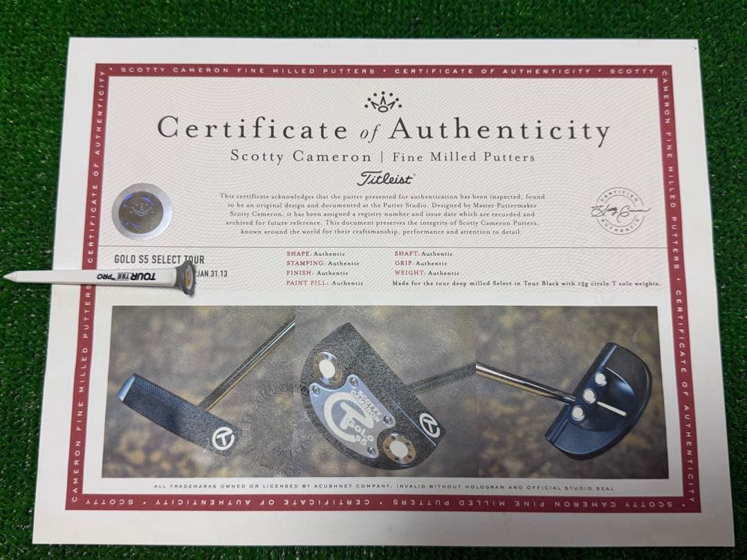 スコッティキャメロン ツアーパター GOLO S5 WhiteEngraves