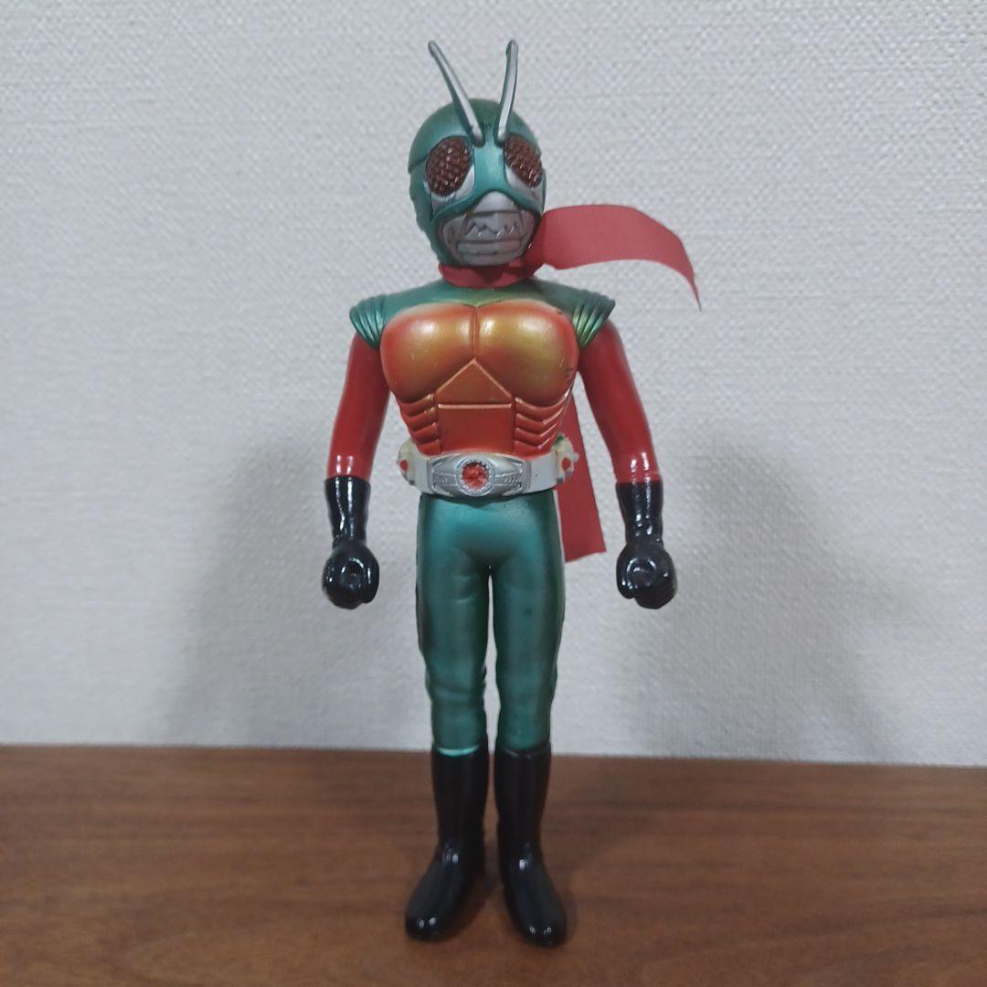 当時もの　ポピー製「仮面ライダー　スカイライダー」面取れソフビフィギュア