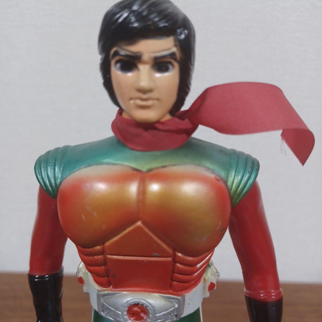 当時もの　ポピー製「仮面ライダー　スカイライダー」面取れソフビフィギュア