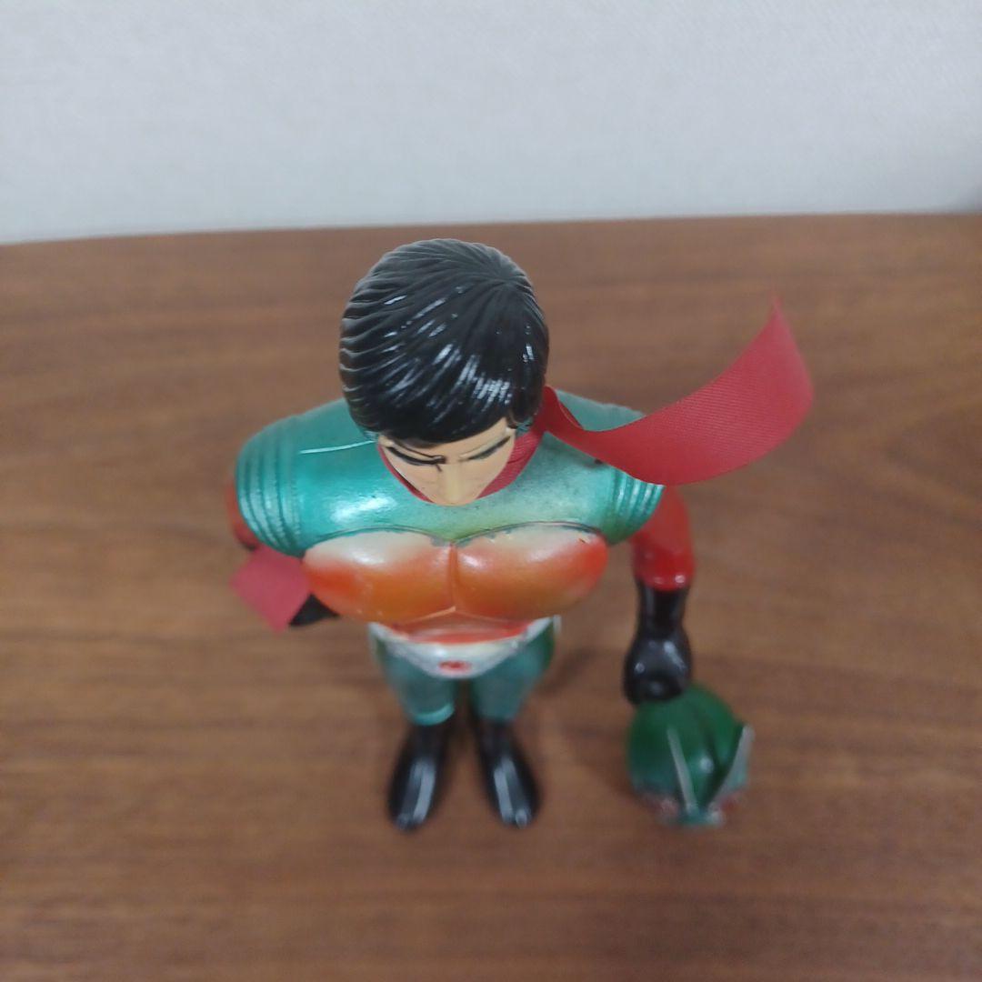 当時もの　ポピー製「仮面ライダー　スカイライダー」面取れソフビフィギュア