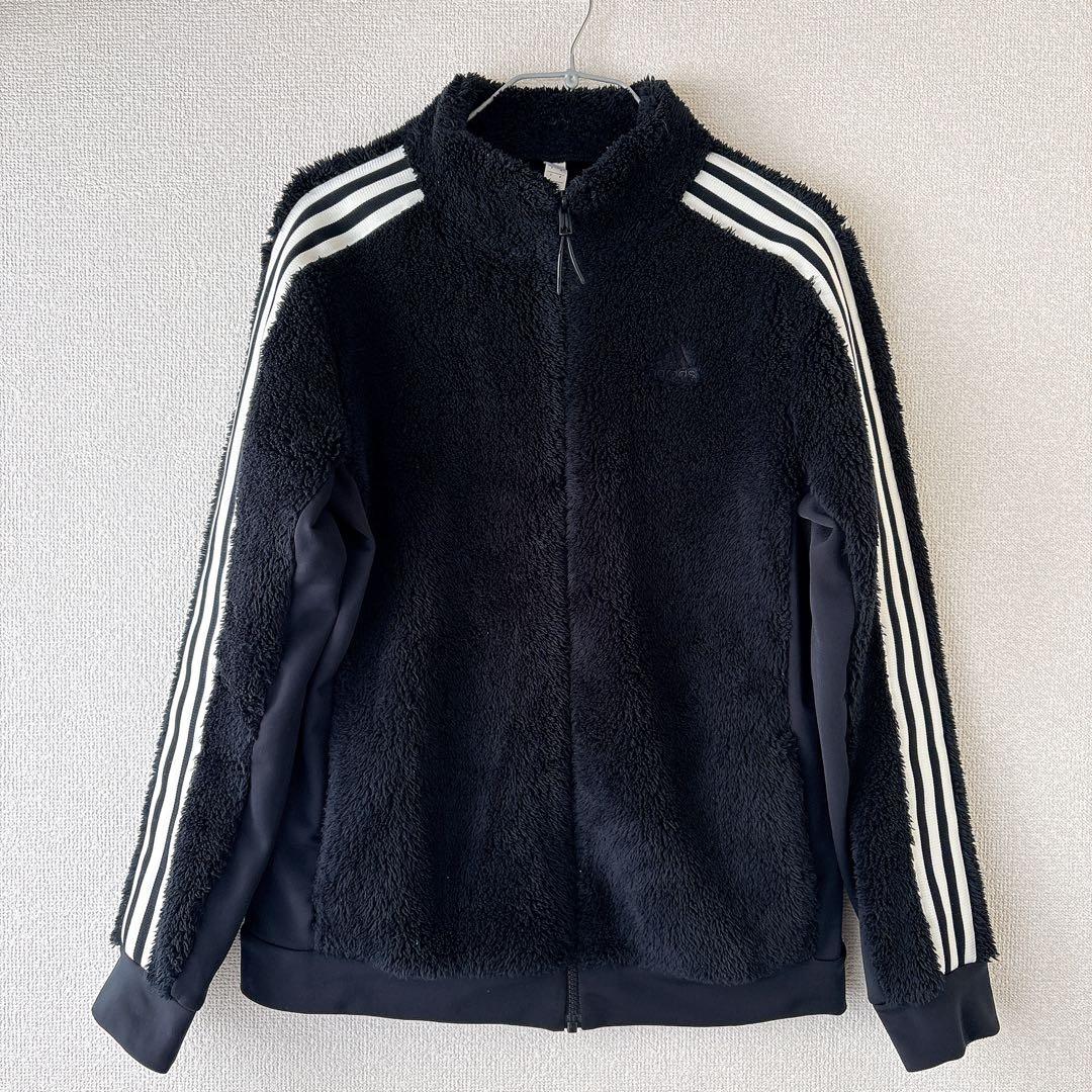 【美品】adidas ボアフリース セットアップ 上下 2点セット ゴルフ 黒