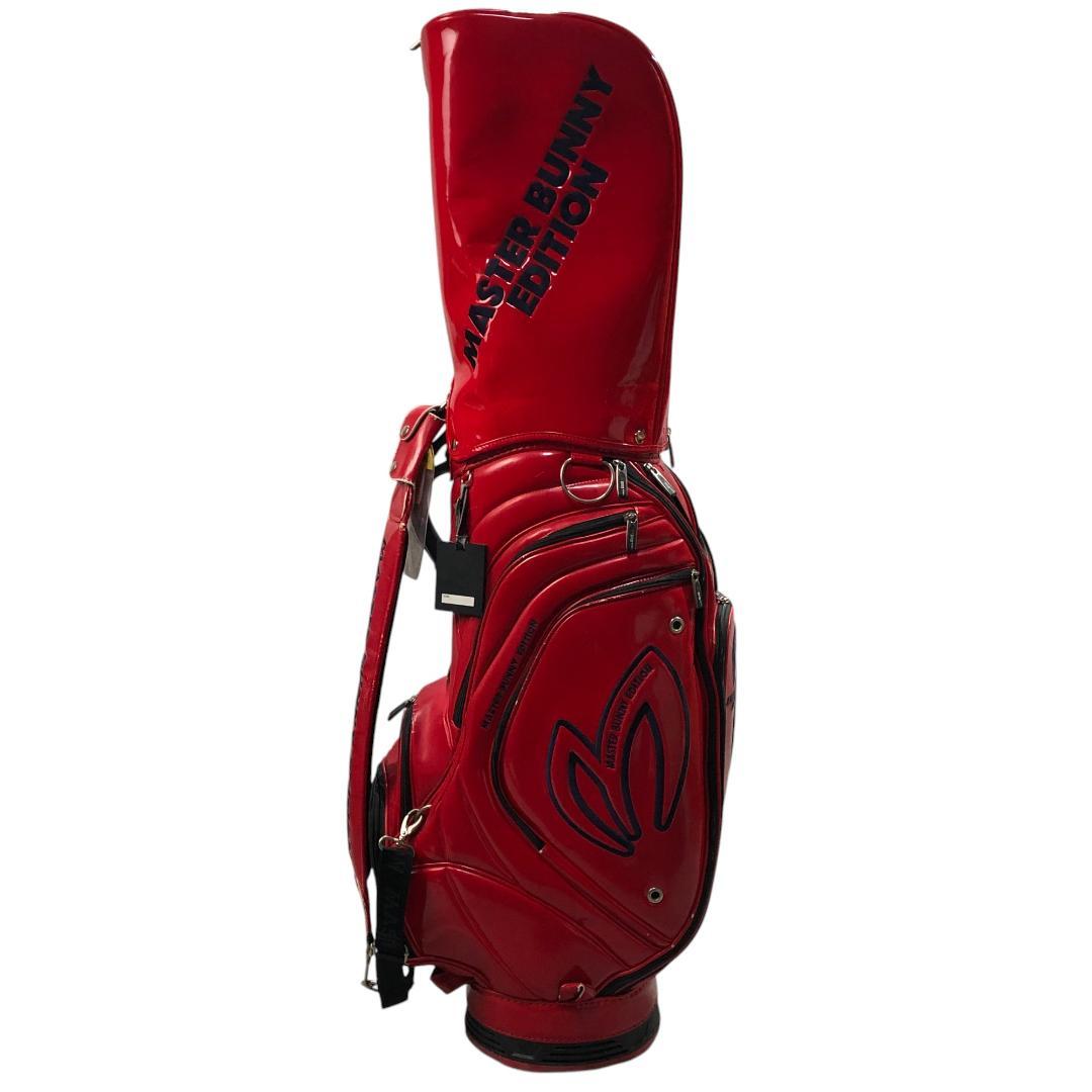 マスターバニーエディション フード付き キャディバッグ レッド ロゴ ゴルフ