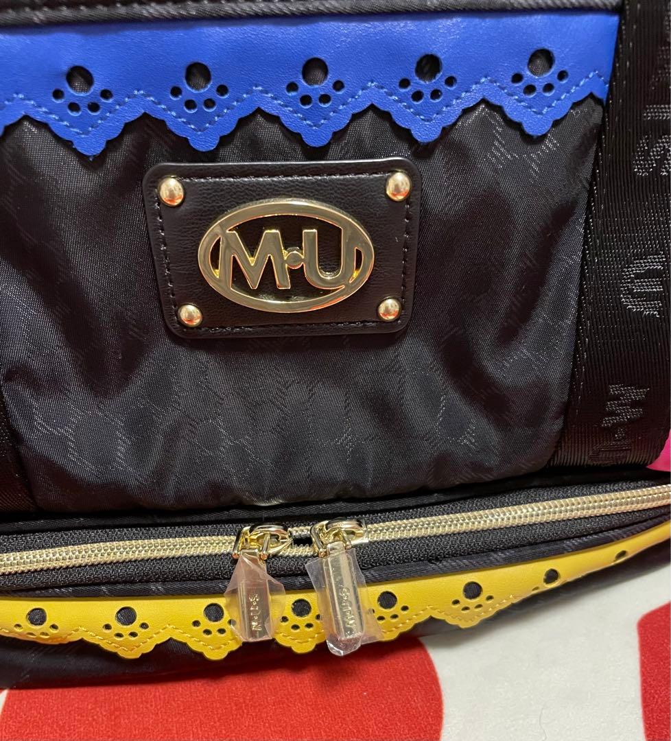 超美品☆エムユースポーツ エレガントキュートな肉球柄パンチングレースカートバック