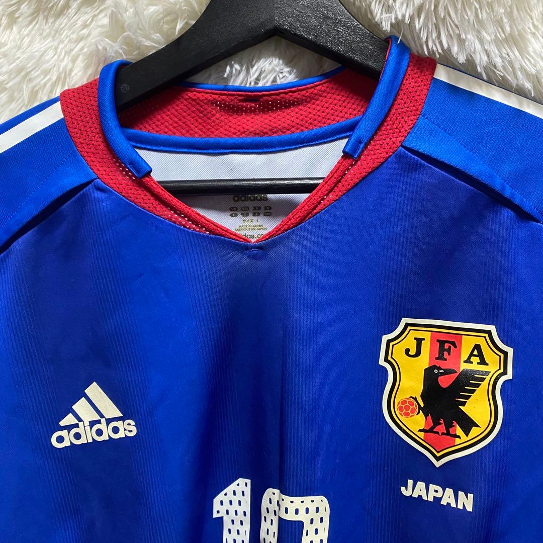 adidas サッカー日本代表 ユニフォーム L サイズ　中村俊輔 日本製