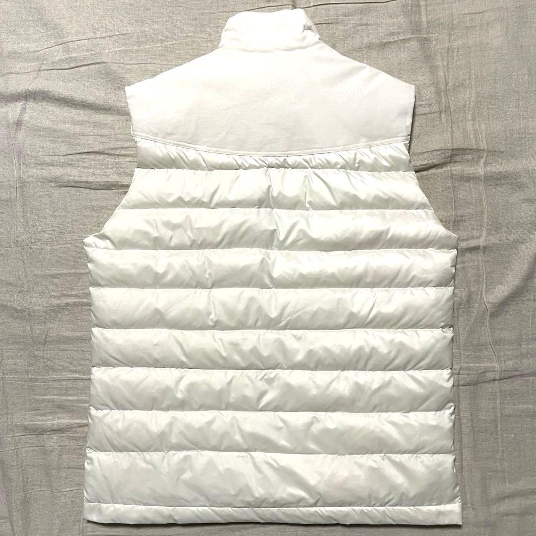 ●ブラックアンドホワイト●フルジップダウンベスト LL 白系 ゴルフ ホワイト