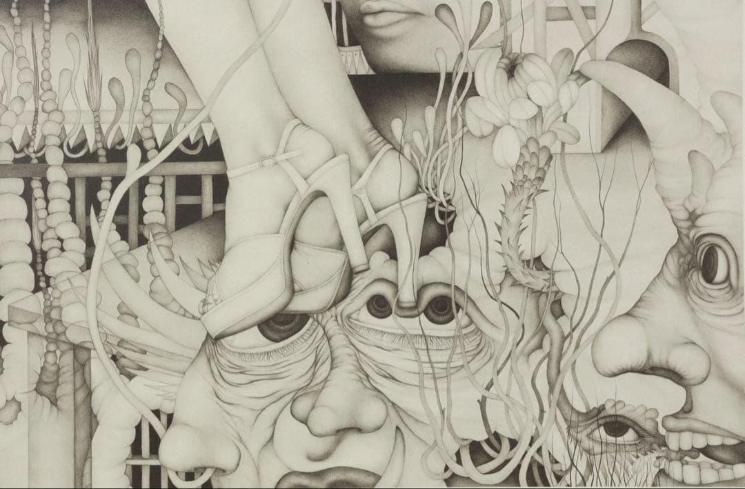 城景都 リトグラフ「想II」69/200 直筆サイン 額装 箱付