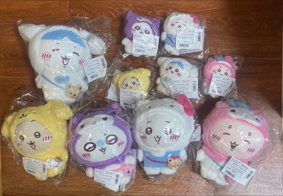 サンリオ　ちいかわ　ぬいぐるみ　マスコットホルダー　10種セット