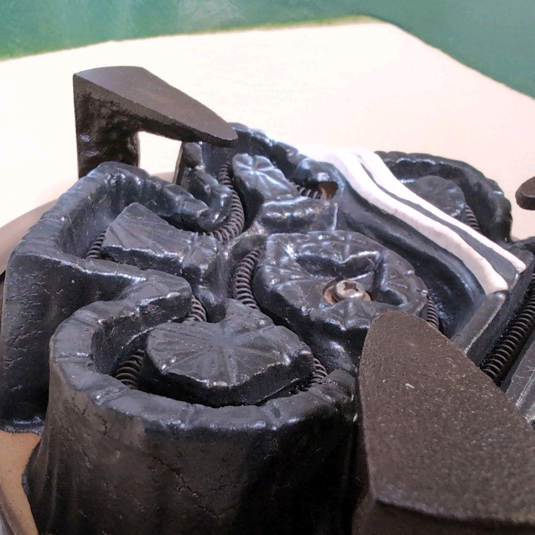 【未使用】 製造中止 野々田製 織部 電熱風炉 紅鉢型 裏千家向